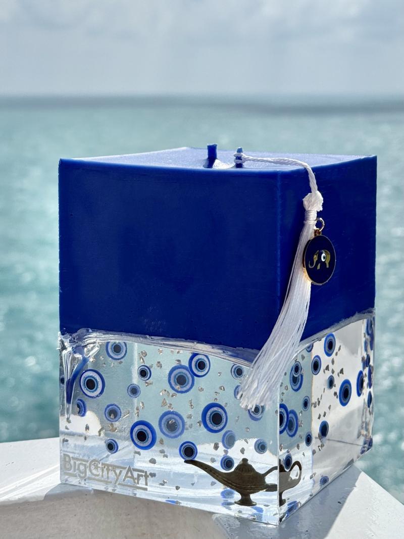 018 Magic Eye Soy Candle with Epoxy Lamp Base – Designed on Koh Samui
